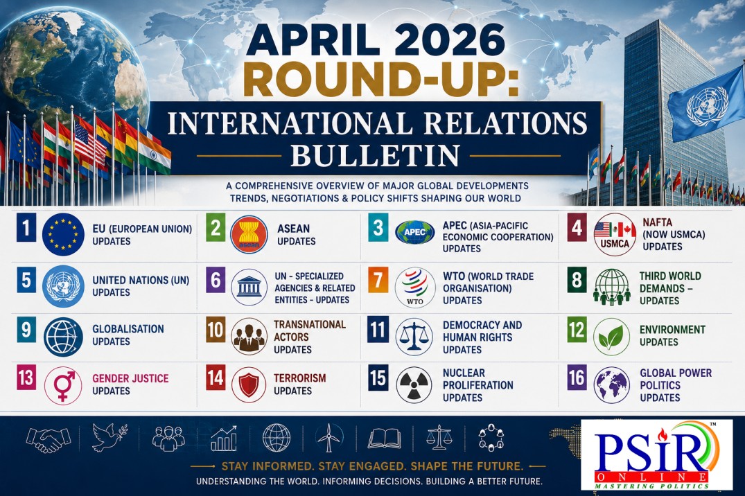 APRIL 2026: ROUND-UP:  INTERNATIONAL RELATIONS