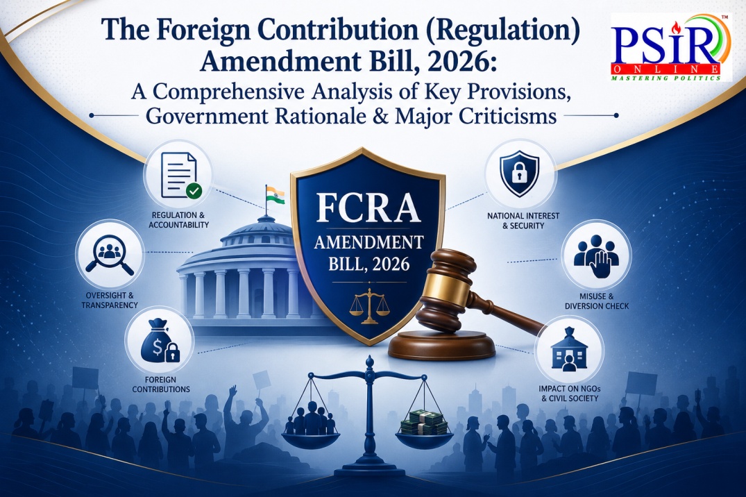 The Foreign Contribution (Regulation) Amendment Bill, 2026: A Comprehensive Analysis of Key Provisions, Government Rationale & Major Criticisms