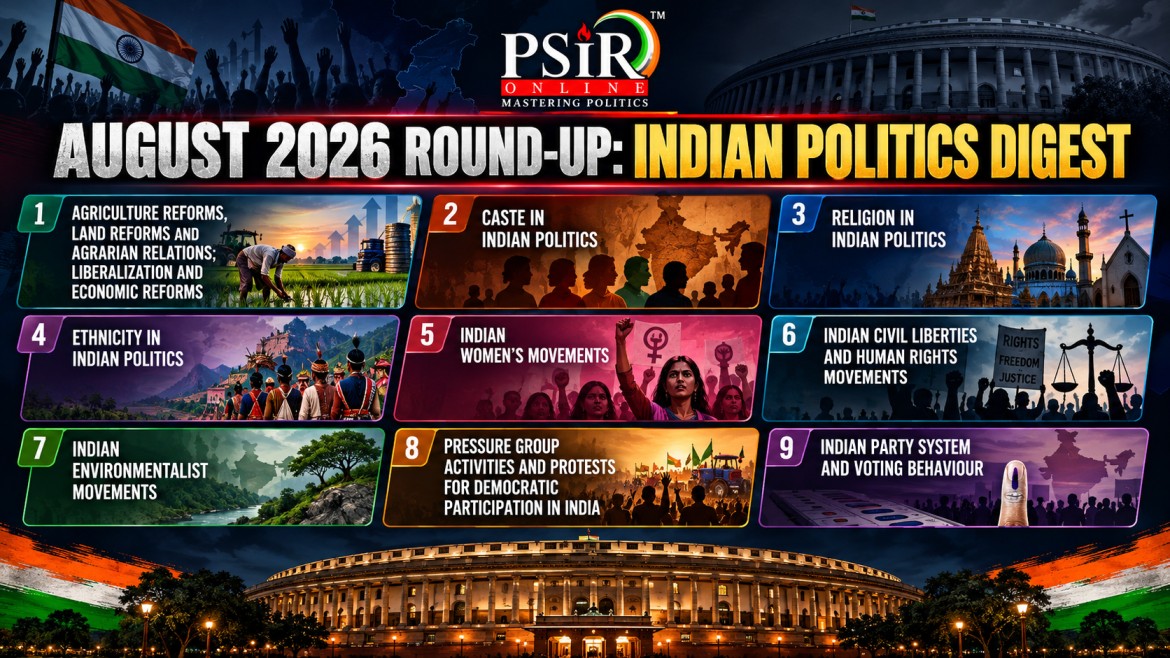 AUGUST 2026 ROUND UP: INDIAN POLITICS DIGEST
