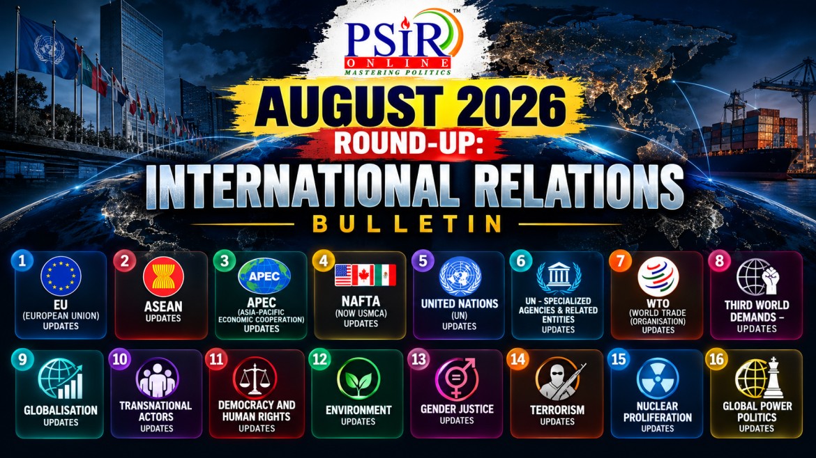 AUGUST 2026: ROUND-UP: INTERNATIONAL RELATIONS BULLETIN