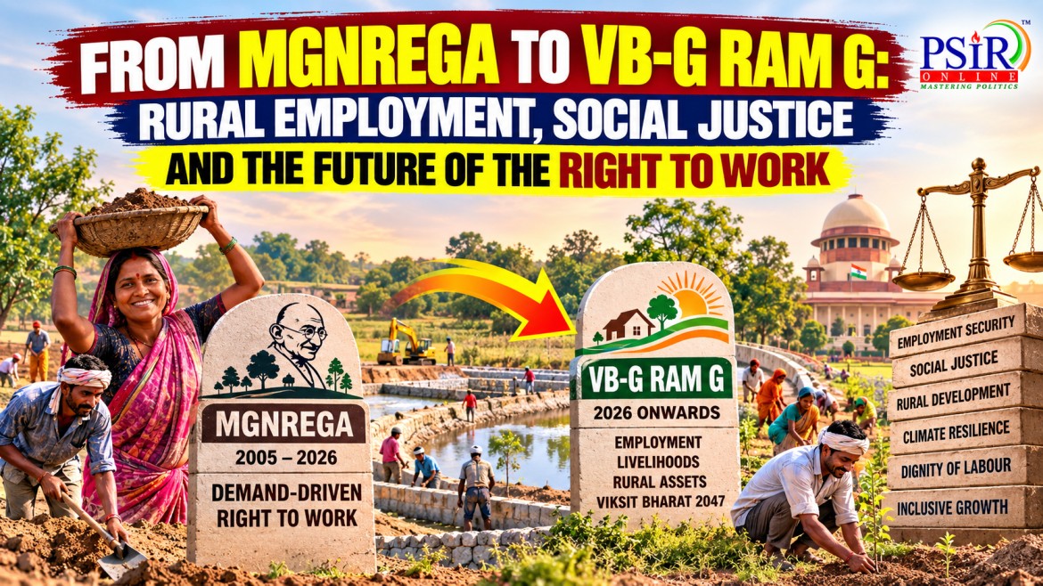 FROM MGNREGA TO VB-G RAM G: RURAL EMPLOYMENT, SOCIAL JUSTICE AND THE FUTURE OF THE RIGHT TO WORK