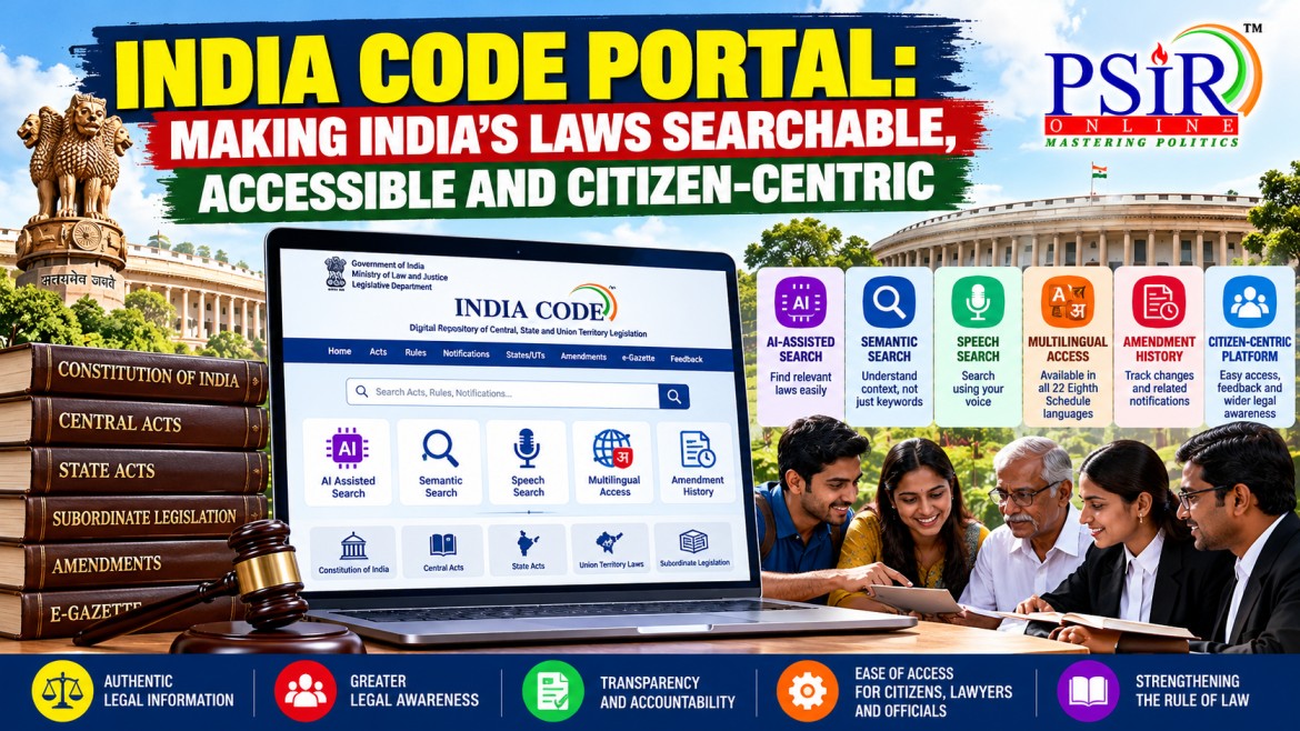 INDIA CODE PORTAL: MAKING INDIA'S LAWS SEARCHABLE, ACCESSIBLE AND CITIZEN-CENTRIC