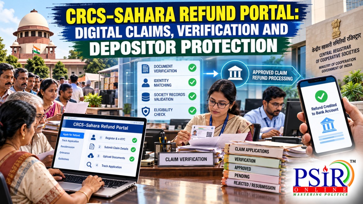 CRCS&ndash;SAHARA REFUND PORTAL: DIGITAL CLAIMS, VERIFICATION AND DEPOSITOR PROTECTION
