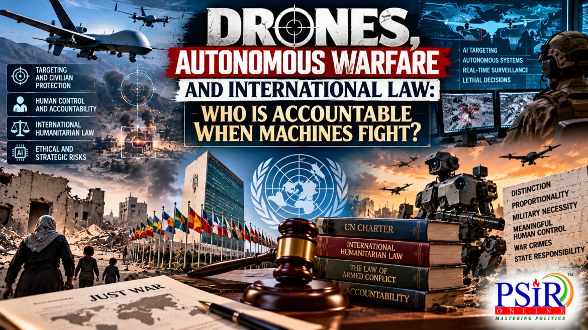 DRONES, AUTONOMOUS WARFARE AND INTERNATIONAL LAW: WHO IS ACCOUNTABLE WHEN MACHINES FIGHT?