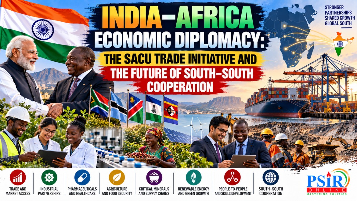INDIA&ndash;AFRICA ECONOMIC DIPLOMACY: THE SACU TRADE INITIATIVE AND THE FUTURE OF SOUTH&ndash;SOUTH COOPERATION