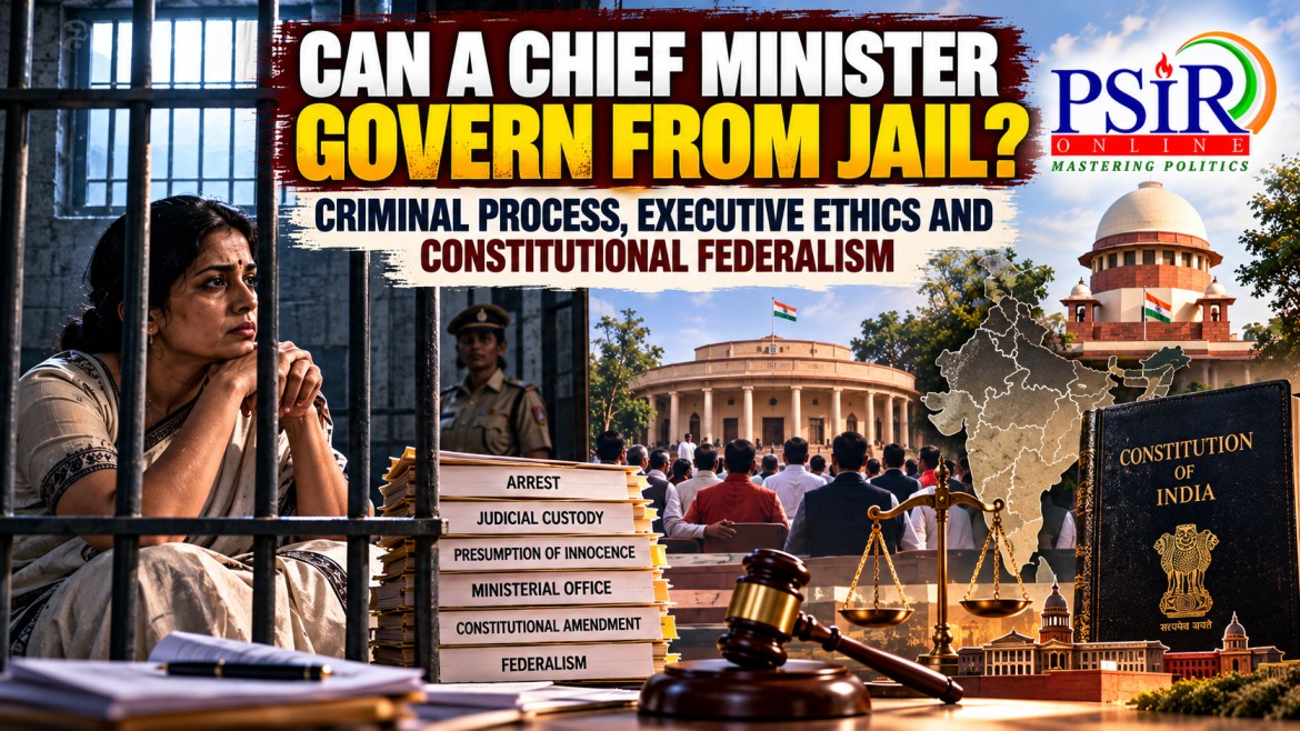CAN A CHIEF MINISTER GOVERN FROM JAIL? THE 30-DAY RULE, EXECUTIVE ETHICS AND CONSTITUTIONAL FEDERALISM