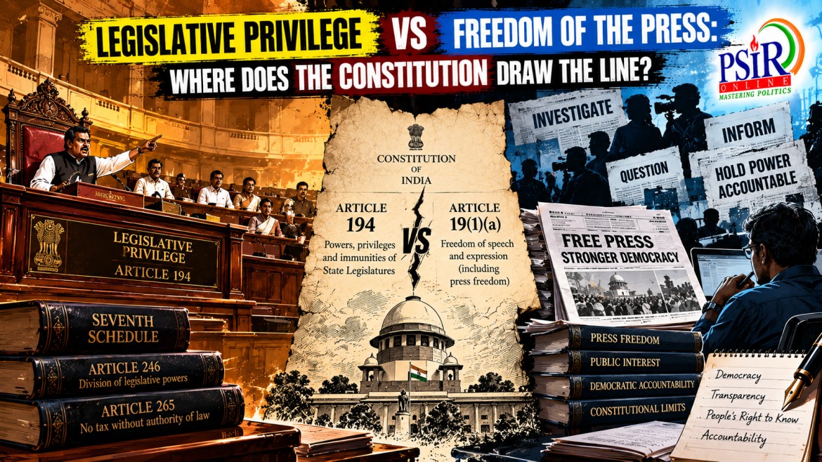 LEGISLATIVE PRIVILEGE VS FREEDOM OF THE PRESS: WHERE DOES THE CONSTITUTION DRAW THE LINE?